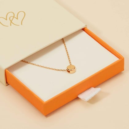 Collar personalizado con mini burbuja baño de oro merci maman