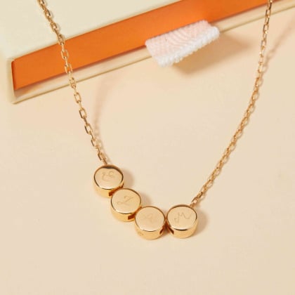 Collar personalizado con mini burbuja baño de oro merci maman