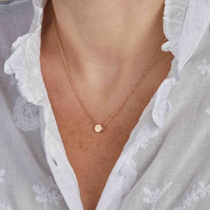 Collar personalizado con mini burbuja baño de oro merci maman