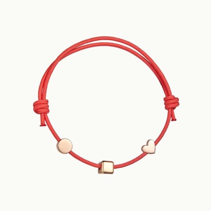 Create your personalised Bead Charm Bracelet gold plated merci maman