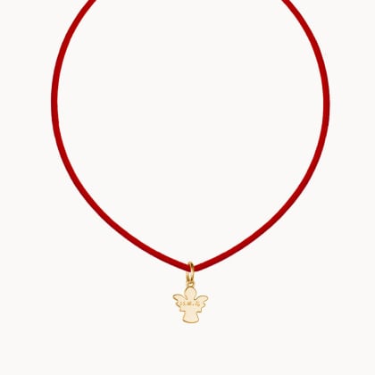 Personalised Mini Christening or Communion Braid Necklace Merci Maman