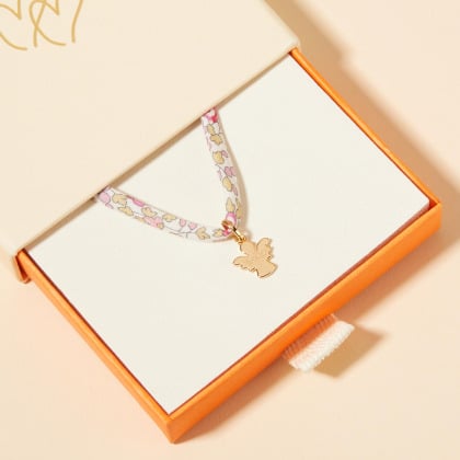 Personalised Mini Christening or Communion Liberty Necklace Merci Maman