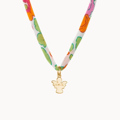 Personalised Mini Christening or Communion Liberty Necklace Merci Maman