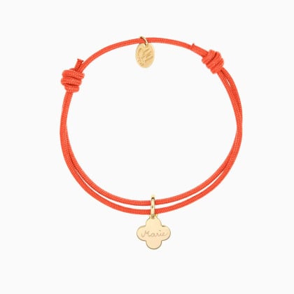 Bracelet personnalisé Mini Croix Romane Plaqué Or Merci Maman