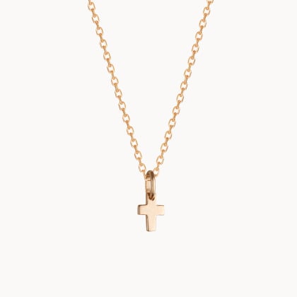 Collana con mini croce placcato in oro merci maman