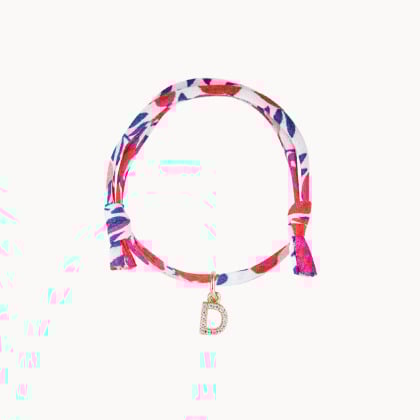 Pulsera Liberty con mini Abecedario de cristal merci maman