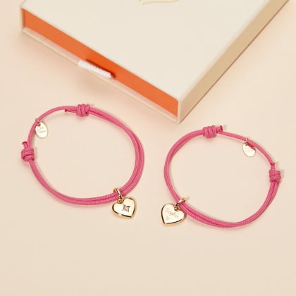 Personalisiertes Mini Kristall Stern Herz Armband | Merci Maman
