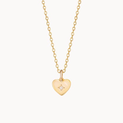 Personalisierte Mini Kristall Stern Herz Halskette | Merci Maman