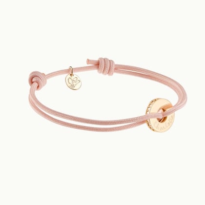 Personalised Mini Crystal Unity Bracelet Gold Plated Merci Maman