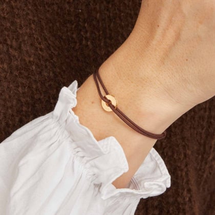 Personalised Mini Crystal Unity Bracelet Gold Plated Merci Maman