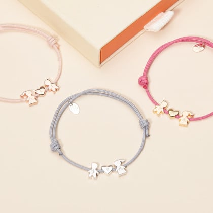 Personalisiertes Mini Familien Bead Armband| Merci Maman