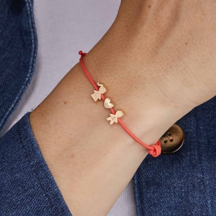 Personalisiertes Mini Familien Bead Armband| Merci Maman