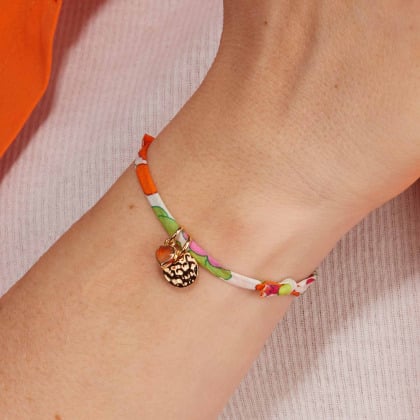 Bracciale personalizzato Liberty Mini Disco Martellato Merci Maman