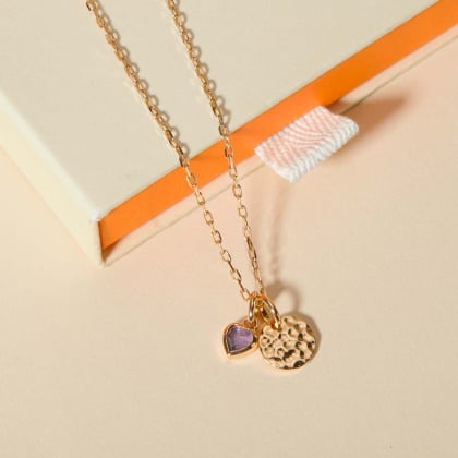 Collana personalizzata Mini Disco Martellato Merci Maman