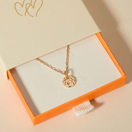 Collana personalizzata Mini Disco Martellato Merci Maman