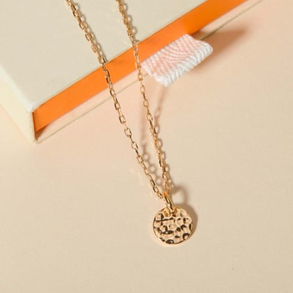 Collana personalizzata Mini Disco Martellato Merci Maman