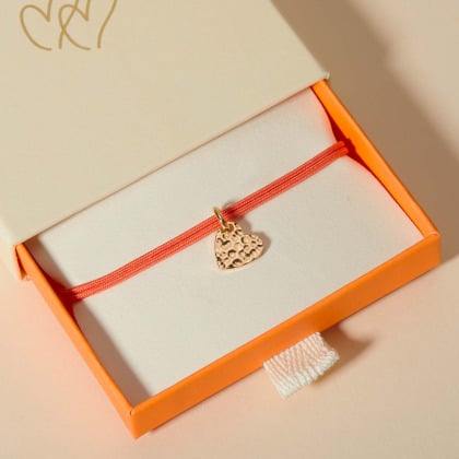 Bracciale personalizzato Mini Cuore Martellato Merci Maman