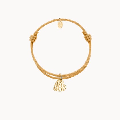 Bracciale personalizzato Mini Cuore Martellato Merci Maman