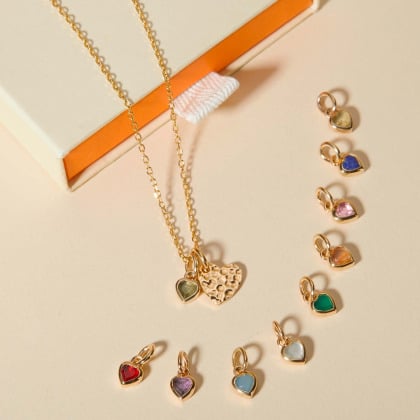 Collana personalizzata Mini Cuore Martellato Merci Maman