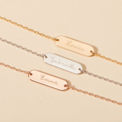 bracciale personalizzato mini identity con catena Merci Maman