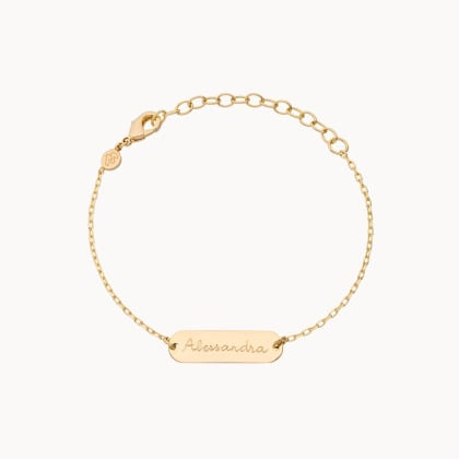 bracciale personalizzato mini identity con catena Merci Maman