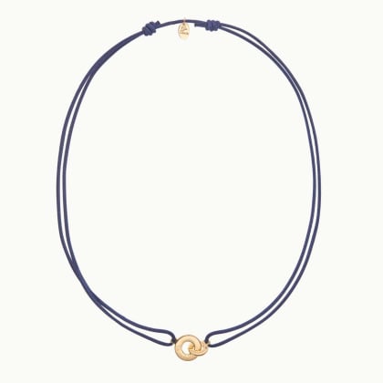 Collana Mini Intrecciata con Cordino Personalizzata Placcato in oro Merci Maman