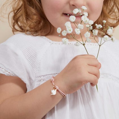 Bracciale personalizzato per Battesimo o Comunione Madreperla Mini merci maman