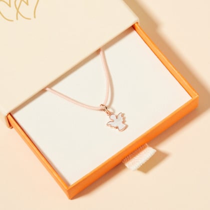 Personalised Mini Mother of Pearl Christening or Communion Braid Necklace merci maman