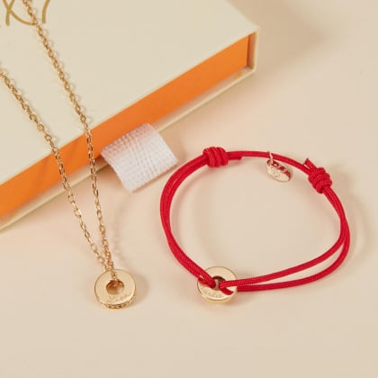 Personalised Mini Unity Bracelet Gold Plated Merci Maman