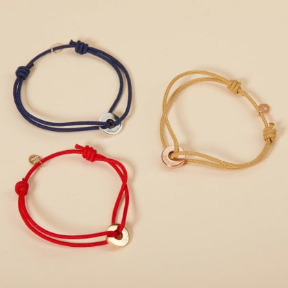 Personalised Mini Unity Bracelet Gold Plated Merci Maman