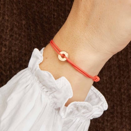Personalised Mini Unity Bracelet Gold Plated Merci Maman