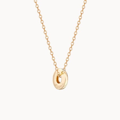 Personalised Mini Unity Name Necklace Gold Plated Merci Maman