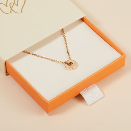 Personalised Mini Unity Name Necklace Gold Plated Merci Maman