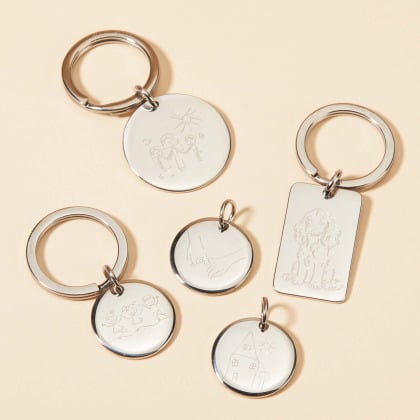 Drawn By You - Personalised Keyring