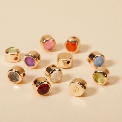 Buy a Bead Birthstone gold plated merci maman