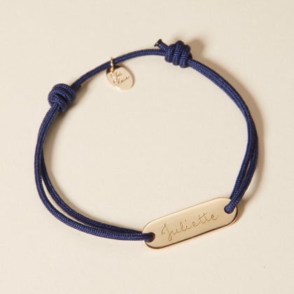 Personalisiertes Mini Identitätsarmband vergoldet merci maman