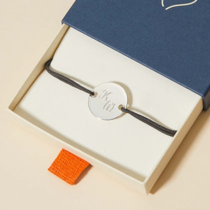 Men's Personamlised Monogram Large Pastille Bracelet Merci Maman