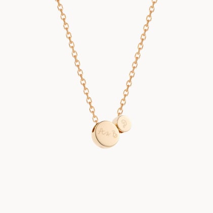 Personalisierte Meine Familie Bubble Halskette vergoldet merci maman