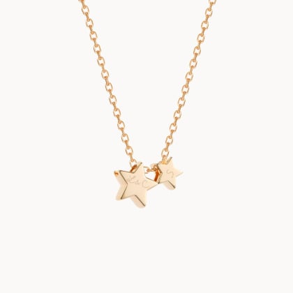 Personalisierte Meine Familie Stern Halskette vergoldet merci maman