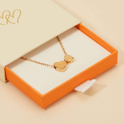 Personalised My Family Heart Necklace gold plated merci maman