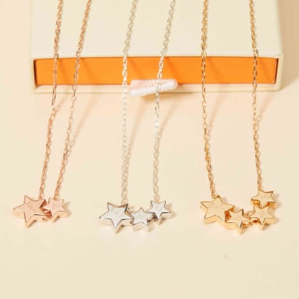Personalisierte Meine Familie Stern Halskette vergoldet merci maman