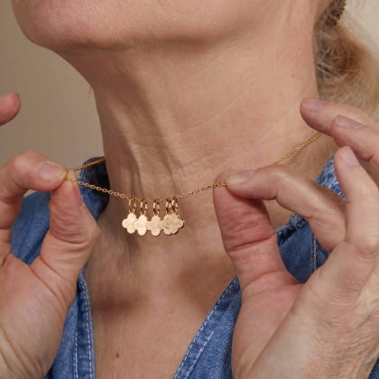 Halskette mit den Namen meiner Enkelkinder merci maman