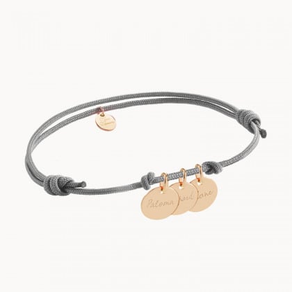 bracelet personnalisé prénoms plaqué or merci maman