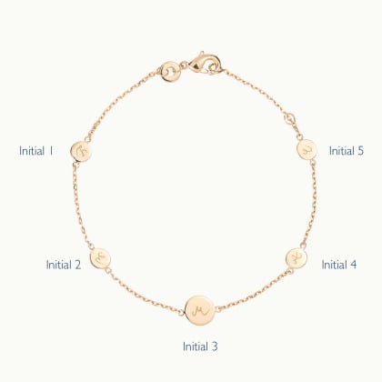 Personalised Initial Pastille Bracelet