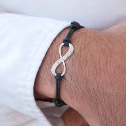Bracciale Infinity Personalizzato Uomo argento sterling merci maman