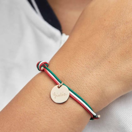 Pulsera personalizada de las Olimpiadas baño de oro merci maman