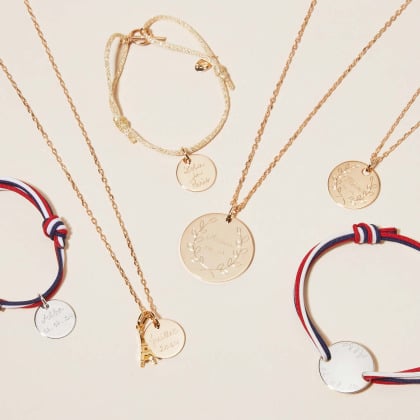 Pulsera personalizada Champion baño de oro merci maman