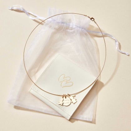 Collana personalizzata a catena Omega placcato oro merci maman