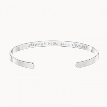 jonc ouvert personnalisé pour homme argent merci maman