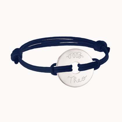 Men's Personalised Open Disc Bracelet sterling silver merci maman